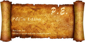 Pós Edina névjegykártya